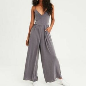 AE Stylish Gray Strapy Jumpsuit